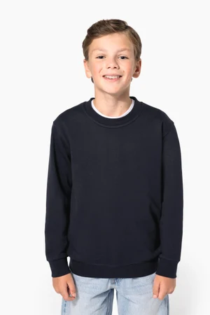 Recyceltes Kinder-Sweatshirt mit Rundhalsausschnitt