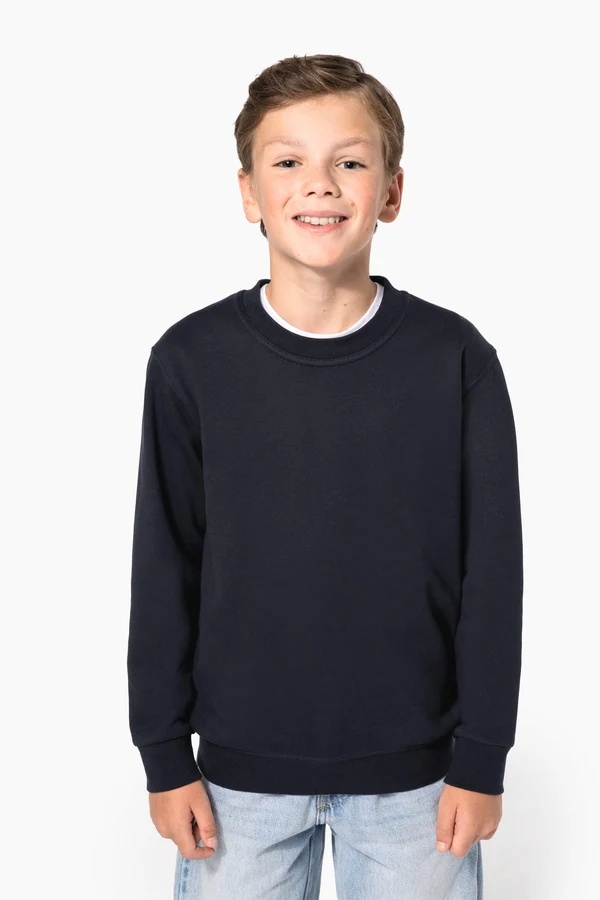 Recyceltes Kinder-Sweatshirt mit Rundhalsausschnitt