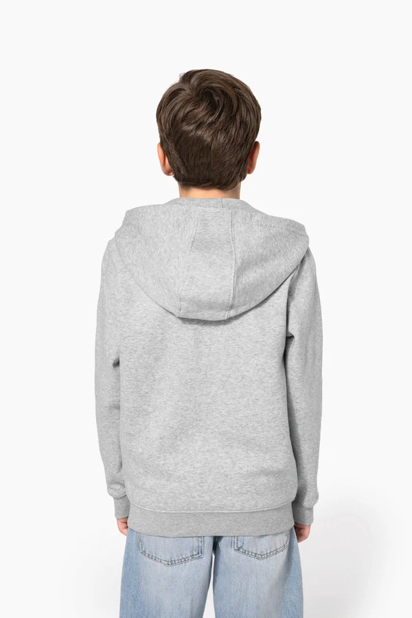 Recyceltes Kinder-Kapuzensweatshirt mit Reißverschluss