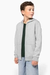 Recyceltes Kinder-Kapuzensweatshirt mit Reißverschluss