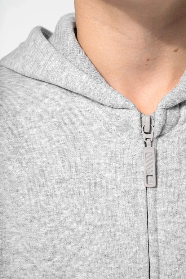 Recyceltes Kinder-Kapuzensweatshirt mit Reißverschluss