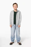 Recyceltes Kinder-Kapuzensweatshirt mit Reißverschluss