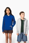 Recyceltes Kinder-Kapuzensweatshirt mit Reißverschluss