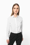 Popeline-Hemd Baumwollpolyester pflegeleicht für Damen