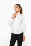 Popeline-Hemd Baumwollpolyester pflegeleicht für Damen