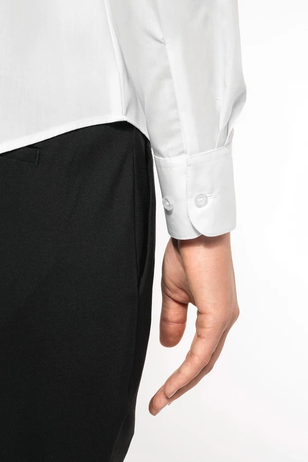 Popeline-Hemd Baumwollpolyester pflegeleicht für Damen