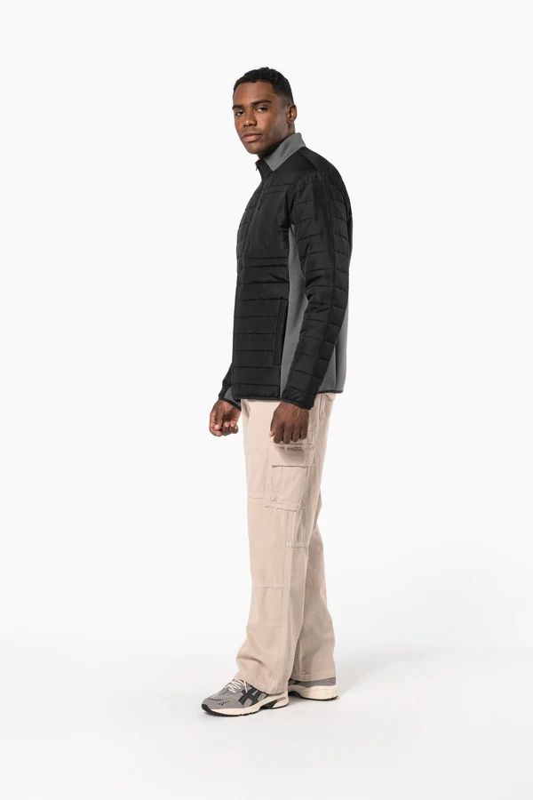 Jacke aus zwei Materialien für Herren