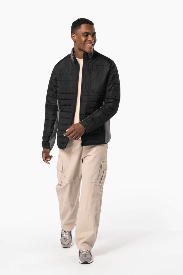 Jacke aus zwei Materialien für Herren