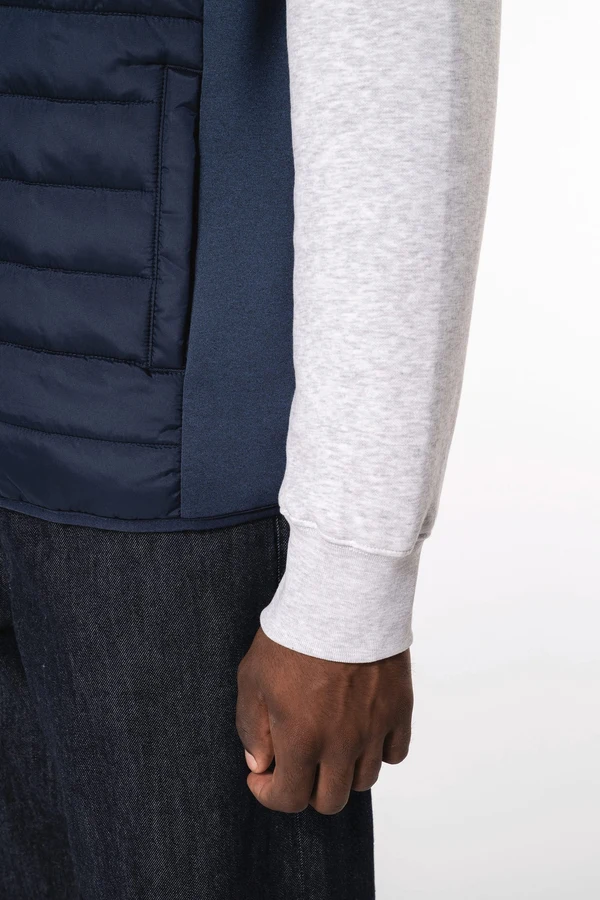 Bodywarmer aus zwei Materialien für Herren