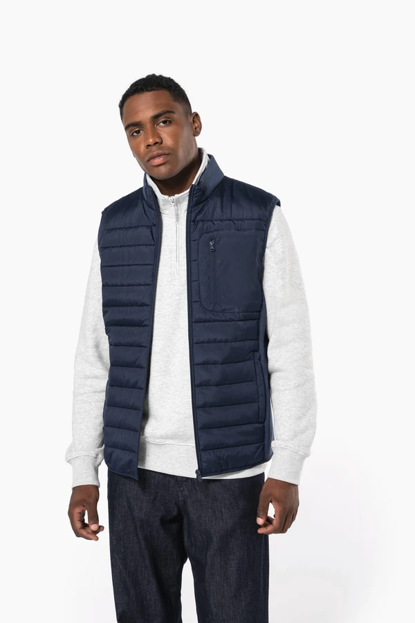 Bodywarmer aus zwei Materialien für Herren