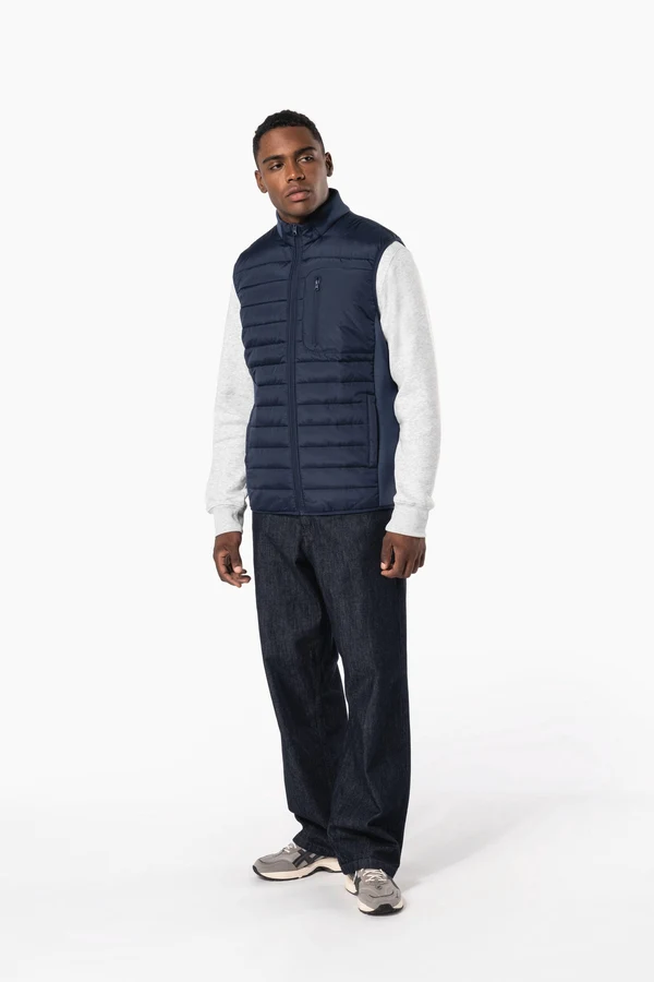 Bodywarmer aus zwei Materialien für Herren
