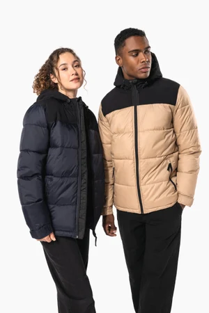 Unisex Steppparka mit Kapuze in zwei Farbtönen