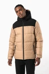 Unisex Steppparka mit Kapuze in zwei Farbtönen