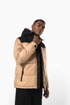 Unisex Steppparka mit Kapuze in zwei Farbtönen