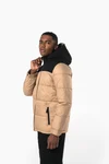 Unisex Steppparka mit Kapuze in zwei Farbtönen