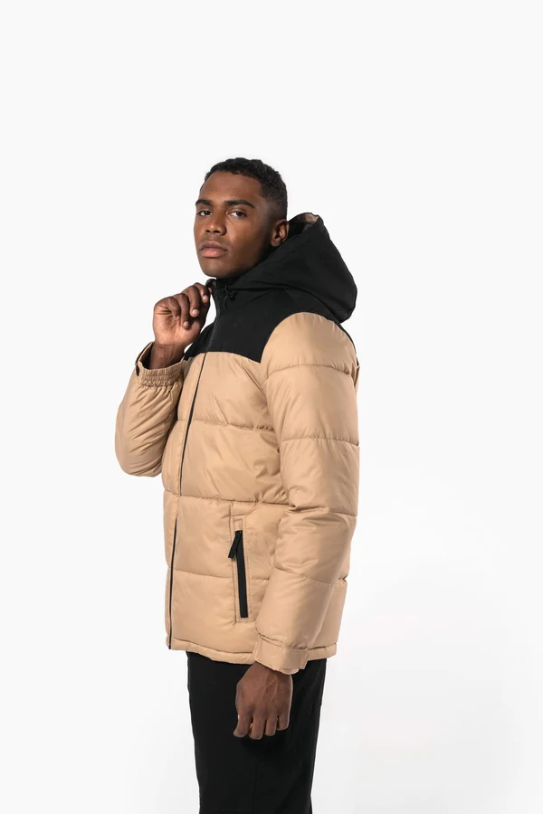 Unisex Steppparka mit Kapuze in zwei Farbtönen