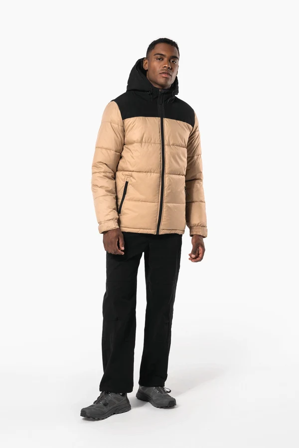 Unisex Steppparka mit Kapuze in zwei Farbtönen