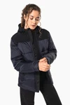 Unisex Steppparka mit Kapuze in zwei Farbtönen