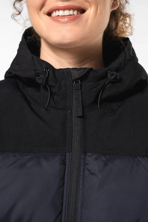 Unisex Steppparka mit Kapuze in zwei Farbtönen
