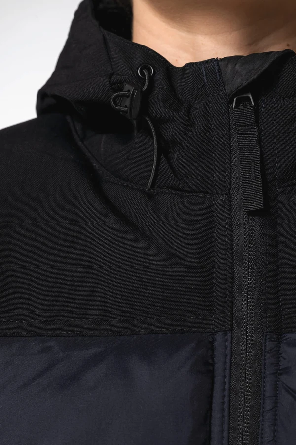Unisex Steppparka mit Kapuze in zwei Farbtönen