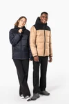 Unisex Steppparka mit Kapuze in zwei Farbtönen