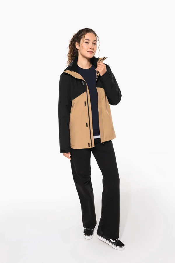 Wasserdichter 3-in-1-Unisex-Parka mit zweifarbiger Kapuze