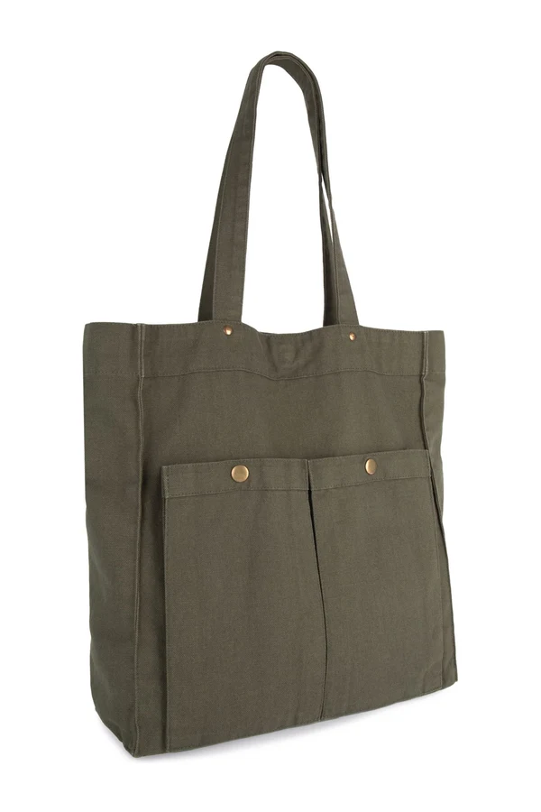 Handtasche mit doppelter Fronttasche