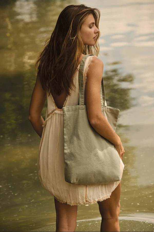 Verwaschene Shopping-Tasche aus Baumwolle