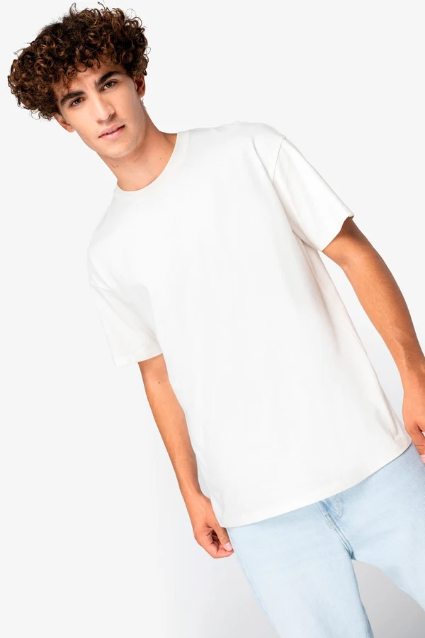 Umweltfreundliches Unisex T-Shirt mit hängenden Schultern