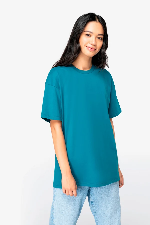 Umweltfreundliches Unisex T-Shirt mit hängenden Schultern