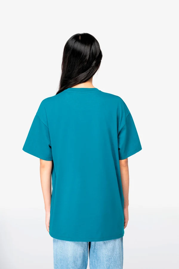 Umweltfreundliches Unisex T-Shirt mit hängenden Schultern