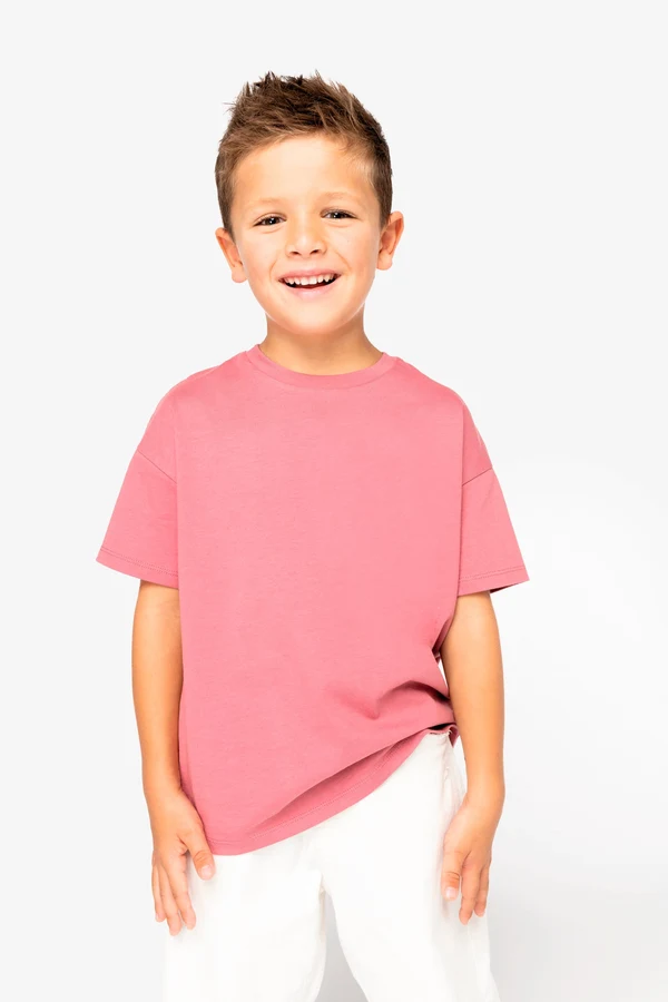 Umweltfreundliches T-Shirt mit hängenden Schultern für Kinder