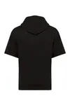Umweltfreundliches Unisex Kapuzen-Sweatshirt mit überschnittener Schulterpartie aus French Terry Black