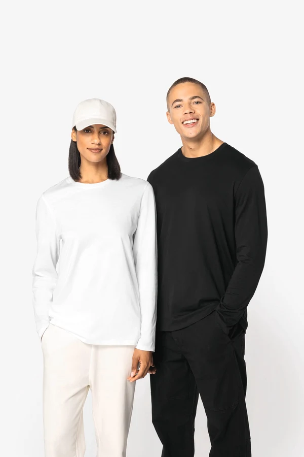 Umweltfreundliches Unisex-T-Shirt mit langen Ärmeln