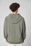 Umweltfreundliches Kapuzensweatshirt aus Frottee mit Reißverschluss für Herren