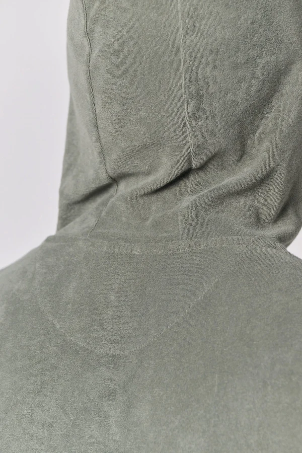 Umweltfreundliches Kapuzensweatshirt aus Frottee mit Reißverschluss für Herren