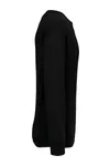 Umweltfreundliches Unisex Sweatshirt mit Rundhalsausschnitt und hängenden Schultern aus French Terry Black