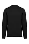 Umweltfreundliches Unisex Sweatshirt mit Rundhalsausschnitt und hängenden Schultern aus gebürstetem Molton Black