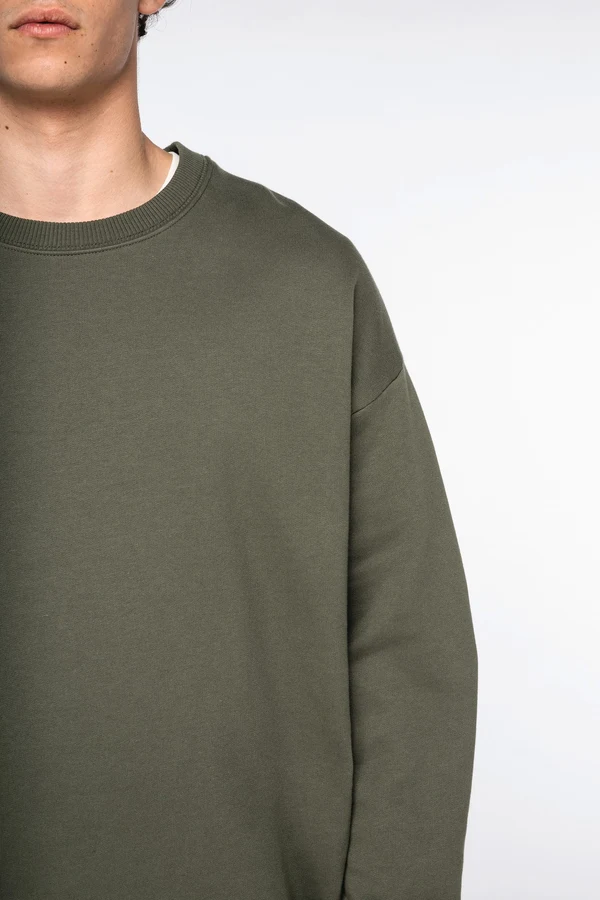 Umweltfreundliches Oversize Unisex-Sweatshirt mit Rundhalsausschnitt