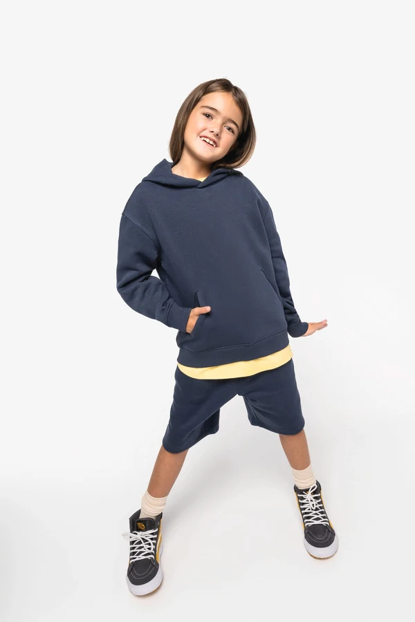 Umweltfreundliches Oversize Kapuzensweatshirt für Kinder