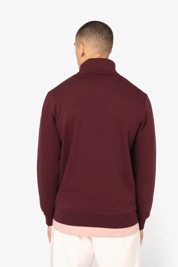 Umweltfreundliches Sweatshirt mit Stehkragen und Reißverschluss für Herren