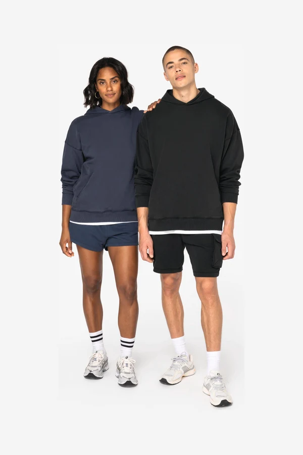 Ausgewaschenes umweltfreundliches Oversize Unisex-Kapuzensweatshirt