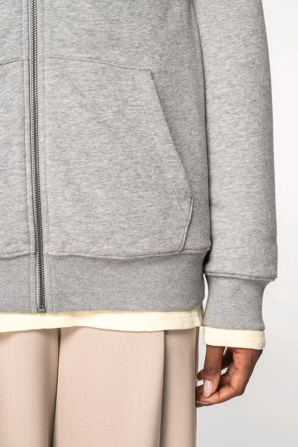 Umweltfreundliches Unisex-Sweatshirt mit Reißverschluss und Sherpa-Futter