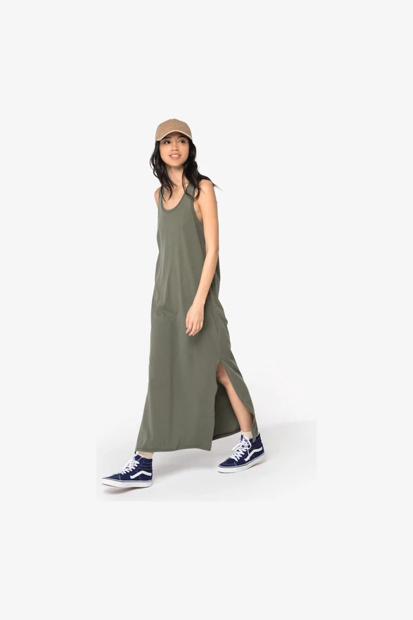 Umweltfreundliches ausgewaschenes Jersey-Kleid für Damen