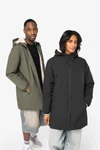 Umweltfreundliche Vollständige wasserdichte und gefütterte Sherpa Unisex-Jacke