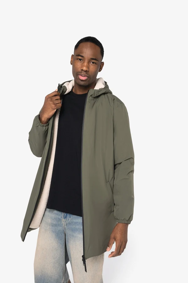 Umweltfreundliche Vollständige wasserdichte und gefütterte Sherpa Unisex-Jacke