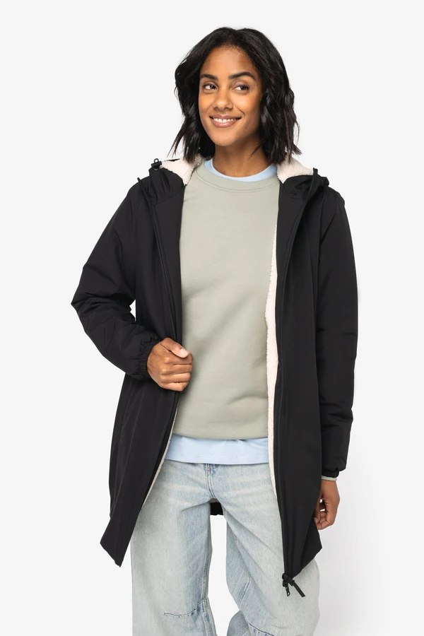 Umweltfreundliche Vollständige wasserdichte und gefütterte Sherpa Unisex-Jacke