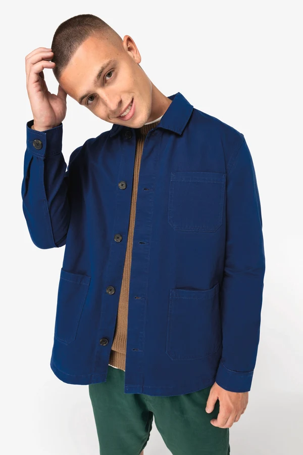 Gewaschene nachhaltige Unisex-Workerjacke