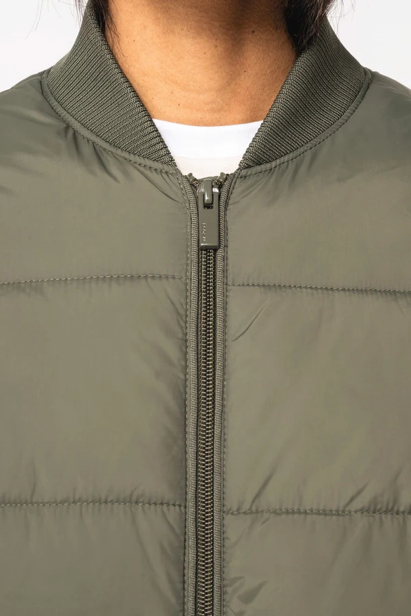 Umweltfreundliche Unisex-Steppjacke mit Teddykragen