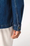 Umweltfreundliche Unisex-Jeansjacke mit überschnittenen Schultern